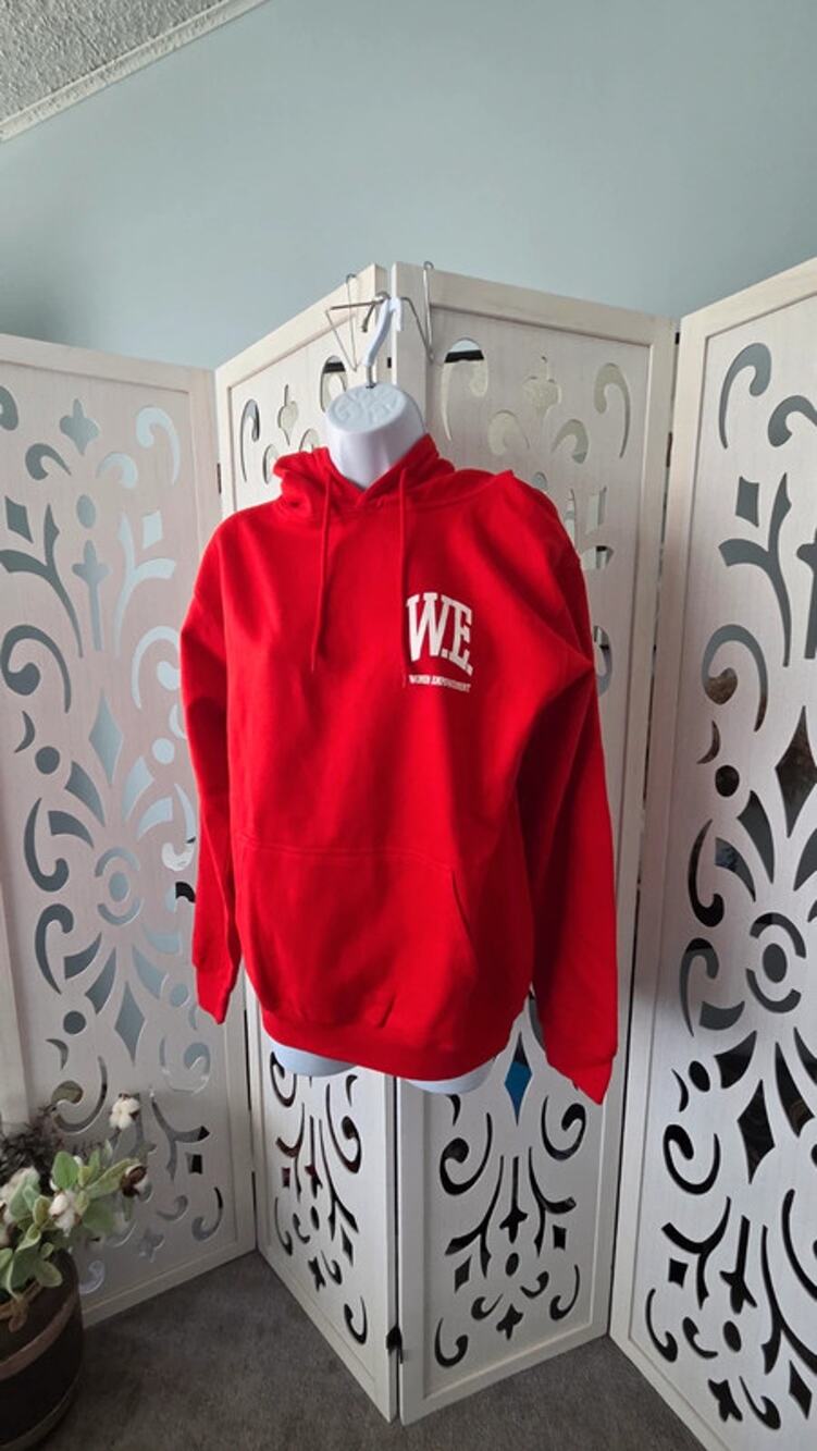 Fashion Nova WE Women Empowerment Hoodie Red Pullover Small NWOT Streetwear